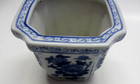 Vintage Small  Blue And White Square Porcelain Planter Pot Bonsai Succulent 3 