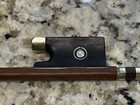 Vintage Hand Made German Violin Bow Ebony W mother Of Pearl Inlay-29  -read