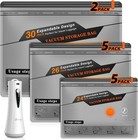 Vacuum Storage Bags For Travel With Rechargeable Air Pump  12 Pack Space Save   