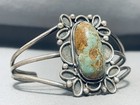Rare Earlier Deposit Vintage Navajo Royston Turquoise Sterling Silver Bracelet
