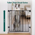 34  Extra Tall Baby dog Gate With No Threshold Design Walk Thru Door  26-43     