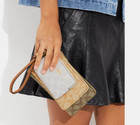 Nwt Coach Cj721 Corner Zip Wristlet Trio Set Signature Mix Clutch In Khaki Multi