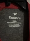 Fanatics Men   s Long Sleeve Baseball T-shirt Red And Grey Size Medium New