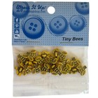 Dress It Up Tiny Bees Buttons - Shank Bumblebee Insect Cute Flying Bug Mini 137