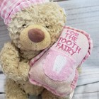 Tooth Fairy Teddy Bear Plush Bedtime Wish Bear Tan Pink Stuffed Toy Plaid 7 Inch
