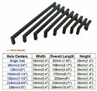 Matte Black Square Modern Cabinet Handles Pulls Kitchen Drawer Stainless Steel