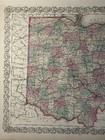 1870 Colton s Ohio Original Hand Coloured Antique Map 17  X 14 