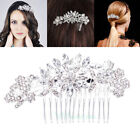 Rhinestone Wedding Bridal Hair Comb Pearl Flower Hair Jewelry Crystal Headpiece