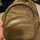 Michael Kors Abbey Leather Medium Studded Backpack Olive 