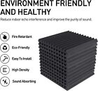 12 96 Pack Acoustic Foam Panel Wedge Studio Soundproofing Wall Tiles 12 x12 x1 