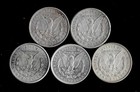 Five  5  Morgan Silver Dollars  1921-p d s  90  Silver  Lot F79-1