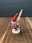 Vintage Christmas Pinecone Elf Gnome Pixie Figurine W bottle Brush Tree Japan