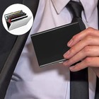 Stainless Steel Card Holder Case     Pocket Metal Wallet For Business  Id  Credit