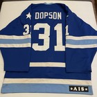 Game Worn Rob Dopson Houston Aeros Tbtc Throwback Ihl Hockey Jersey Blue Xxl