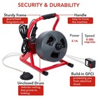 50ft X 5 16  Drain Cleaner Machine Electric Drain Auger Sewer Snake 6 Cutters