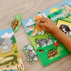    quick Completion   melissa   Doug Wooden Peg Puzzle 4pk - Vehicles  Farm  Safari