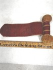 Antique Sewing Pin Cushion Roll Up Shaker Community 5x9 Leather Velvet Original 