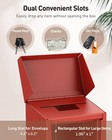 Key Drop Box For Outside Red Metal Donation Lock