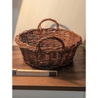 Rustic Woven Willow Basket Decorative Storage Handle Vintage Farmhouse Decor