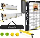 Portable Pickleball Net Set  22 Ft Regulation Size Pickle Ball Net With Ball    