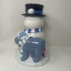 Disney Store Winnie The Pooh Snowman Cookie Jar Piglet Eyore Christmas Winter