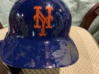 Game Used Worn New York Mets Batting Helmet Omar Narvaez Mlb Hologram Nice 