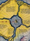 Flat Earth Map North Pole Septentrionalium Terrarum 1595 Art Poster Globe  24x26