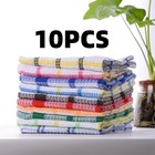 10 Pcs Kitchen Dish Cloths Cotton Super Cleaning Absorbency Towel Washing Rags