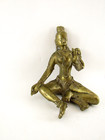 6 In Old Tibet Tibetan Green Tara Buddhism Bronze Goddess Statue
