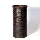 Japanese Bronze Flower Vase Hand-hammered Patina Meiji Style Bv652