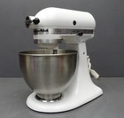 Kitchenaid Classic K45ss White 10-speed Tilt Head Countertop Mixer  Accessories
