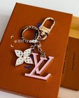 Key Chain Louis Vuitton Key Chain Holder Classic Logo 100  Authentic White Black