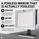 Fogless Shower Shaving Mirror W  Led Light - Anti Fog-storage Shelf