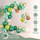 20pc Green White Gold Confetti Balloons Safari Jungle Dinosaur Party Decor Set