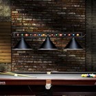 Wellmet 3 Light Billiard Pool Table Lights  59  59 Inch-3 Black 