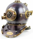 Antique Brass Diving Us Navy Mark V Deep Sea Marine Divers Helmet 18 In