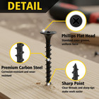 300 Pcs Drywall Screws Assortment Kit   Wood Screws Flat Head Coarse Thre