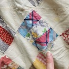 Vintage Hand Machine Stitched Petit Four Feedsack Knotted Quilt Full Size 71x85 