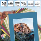 Pack Of 10 11x14 Mixed Colors White Core Picture Mats For 8x10 Photos