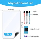 Magnetic White Board For Fridge 8   x12    3 Pack Small Dry Erase Board For Kitc