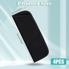 4 Pack Eyeglass Case Soft Slip In Glasses Cases Black Eyeglasses Holder 