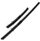 E-bogu Black Oak Bokken  long And Short  Set With Saya scabbard