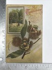 Vintage Thanksgiving Day Card  May Thanksgiving Find You In Pleasant Pastures