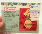 Vtg Nos Leewards Beaded Sequin Golden Swirl Standing Christmas Ornament Kit
