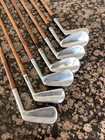 Antique Hickory Wood Shaft H b Invincible Flanged Iron Set Golf Clubs