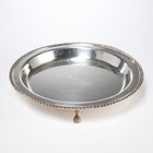 Vintage Silver Plate Footed Serving Dish Sheffield Silver Co Brooklyn 11 5 dia