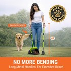 40 Long Handle Dog Pooper Scooper With Bag Attachment  Large Capacity Bin