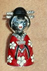 Vtg Jewelry Japanese Geisha Beautifully Detailed Head To Toe 