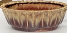 Vtg Wilhite Of California 7   maroon Planter W  Scalloped Decorative W  Small Chip