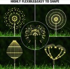 150led Solar Fireworks Light Outdoor Waterproof Garden Yard Decor Lawn Lamp Us